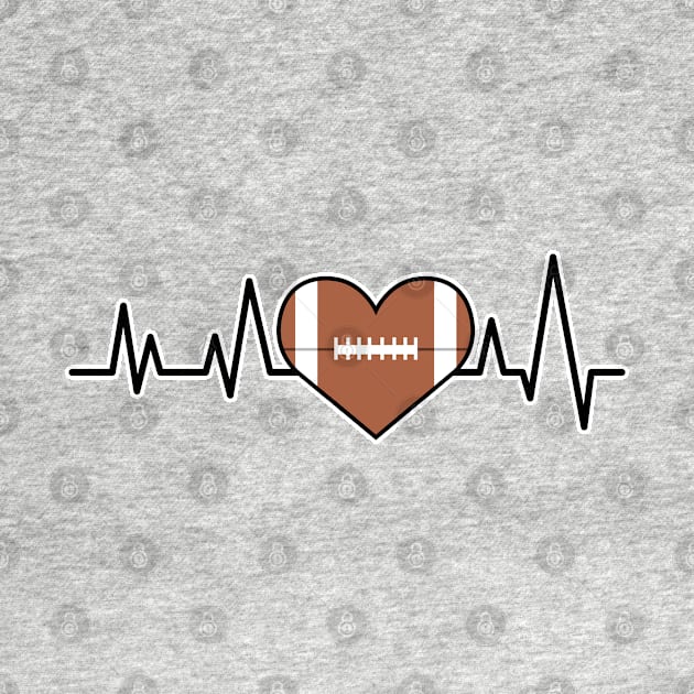 Heartbeat Pulse - American Football by DesignWood-Sport